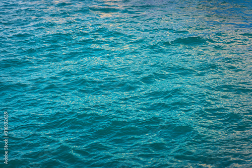 Abstract water background, blue water sea
