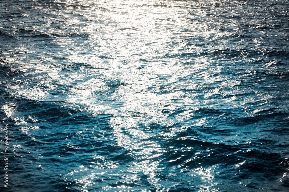 Abstract water background, blue water sea Abstract water background, blue water sea