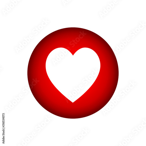 3d vector red love round blue cartoon bubble emoticon for social media Facebook Instagram Whatsapp chat, comment reactions, icon template like emoji character message