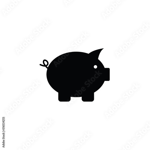 Money icon. Piggy bank - saving money icon