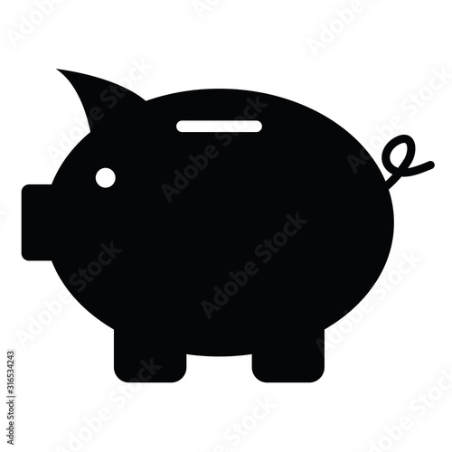 Money icon. Piggy bank - saving money icon