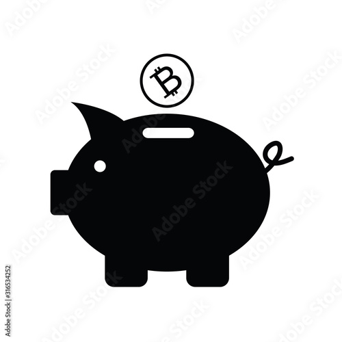 Money icon. Piggy bank - saving money icon