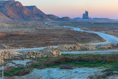 Stone quarry in the Gobusta...