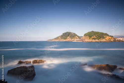 concha beach in san sebastian, basque country in spain