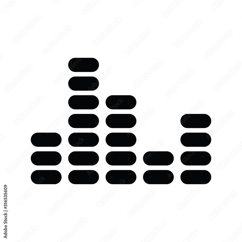 Equalizer music icon vector. audio levels icon Equalizer music icon vector. audio levels icon