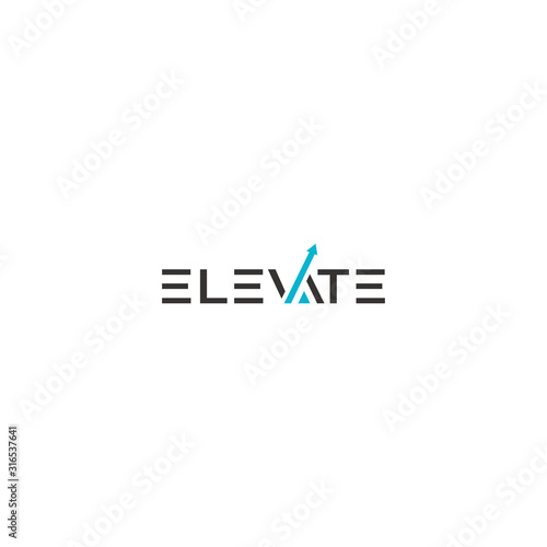 TYPOGRAPHY logo ELEVATE modern download template.