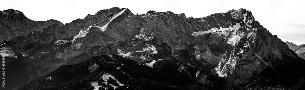 Zugspitze Panorama - obrazy, fototapety, plakaty 