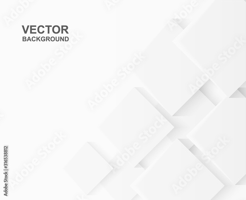 Abstract. Square shape white background. light and shadow. Vector.