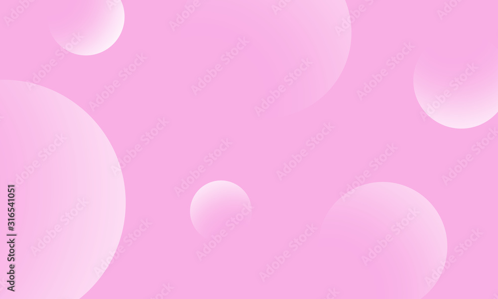 White circles gradient on pink abstract background. Modern graphic design element.