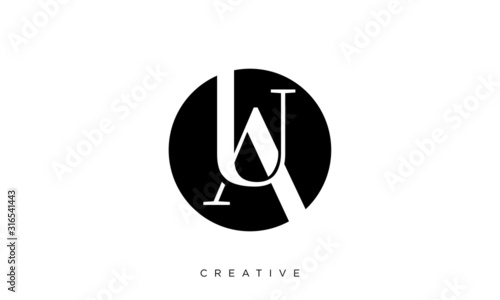 ua or au logo design vector icon symbol photo