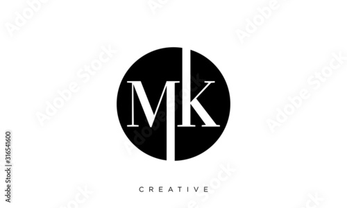 mk logo design vector luxury premium icon photo
