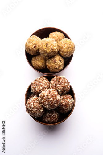 Group of Dink, Gond  , Aliv, Halim laddu, Laddoo, Ladu, Ladoo Made using Garden cress Seed and edible gum, sweet food