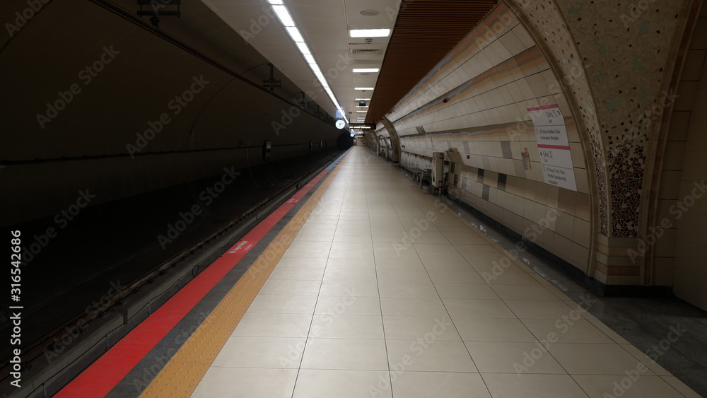 Empty metro station  