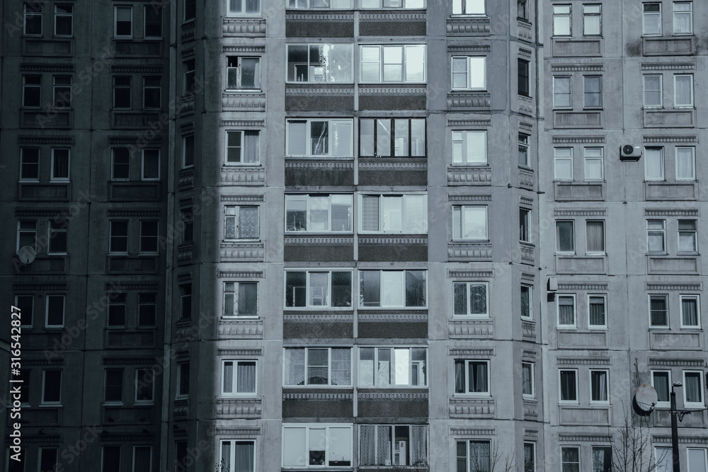 Gray buildings, high-rise buildings, USSR buildings Gray buildings, high-rise buildings, USSR buildings