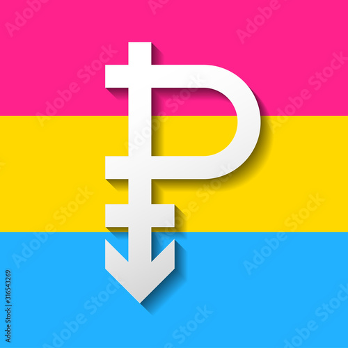 Pan sexual sign symbol, vector illustration. photo