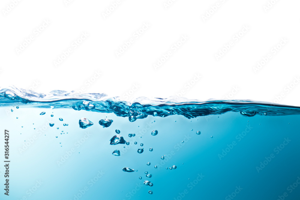 Beautiful water waves Splashed water wave in clean blue water Beautiful water waves Splashed water wave in clean blue water