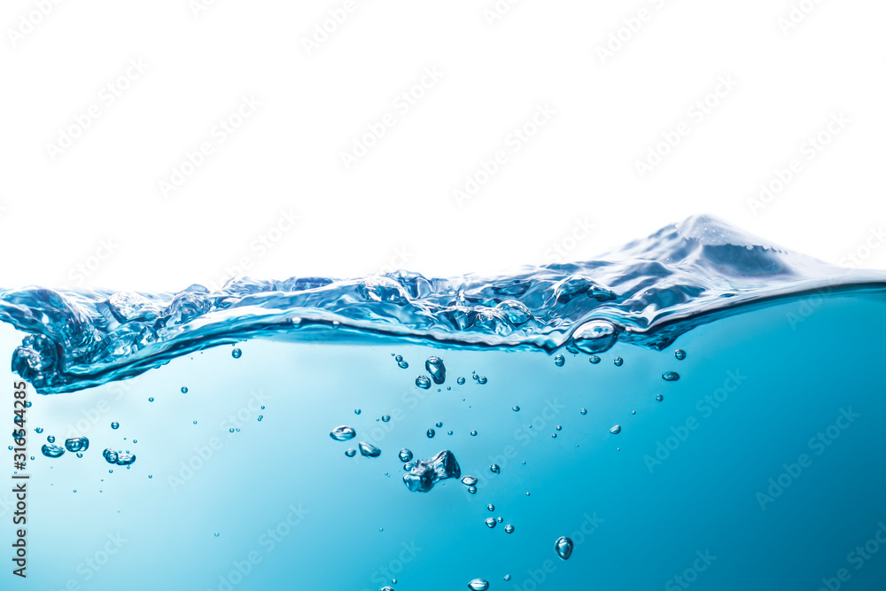 Beautiful water waves Splashed water wave in clean blue water Beautiful water waves Splashed water wave in clean blue water
