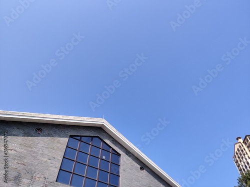 Classical architecture with blue sky