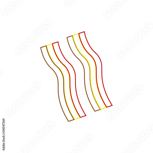 vector icon with bacon strips