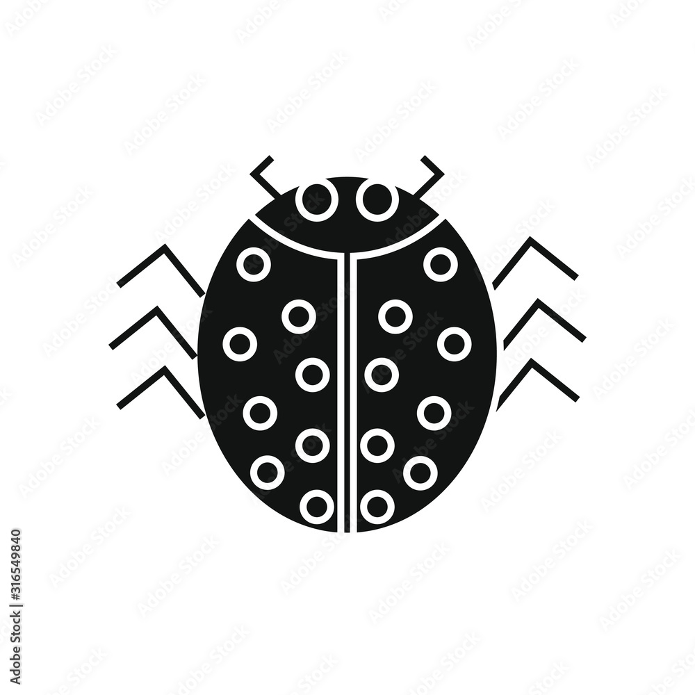 vector icon, with insect ladybug shape vector icon, with insect ladybug shape