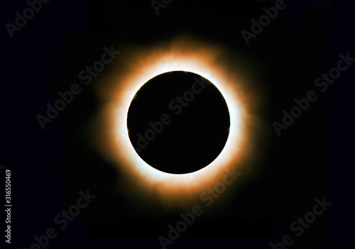 Solar corona full eclipse