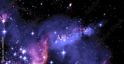 Fototapeta Naklejka Na Ścianę i Meble -  Nebula and galaxies in space. Abstract cosmos background