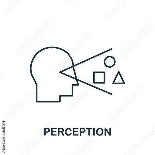 Perception icon. Simple line element Perception symbol for templates, web design and infographics