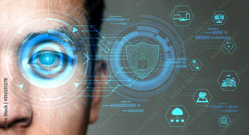 Future cyber security data protection by biometrics scanning with human ...