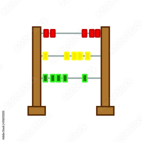 vector icon, shaped abacus to tell