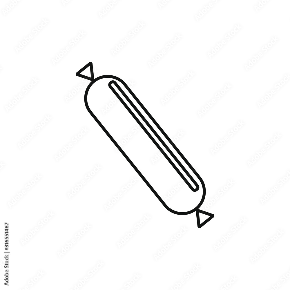 vector icon, with sausage shape vector icon, with sausage shape