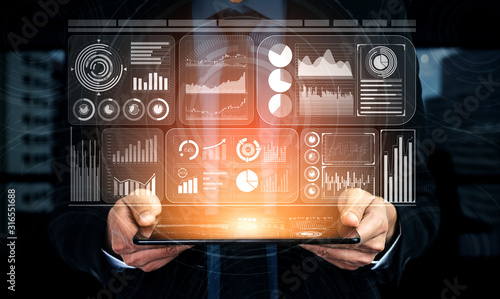 Fotografia Big Data Technology for Business Finance Analytic Concept