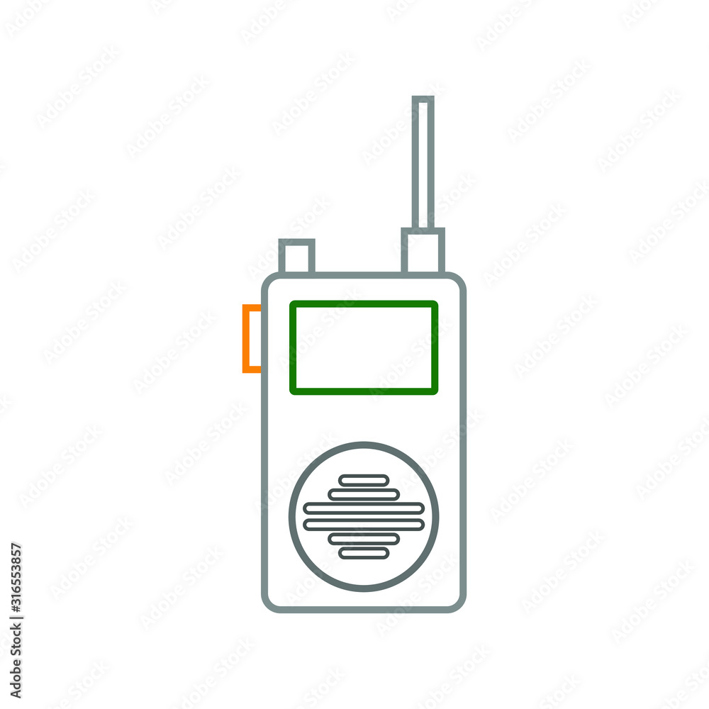 vector icon, shaped walkie talkie vector icon, shaped walkie talkie