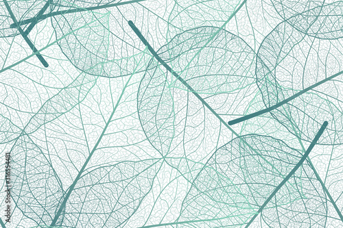 Seamless pattern with leaves veins. Vector illustration.