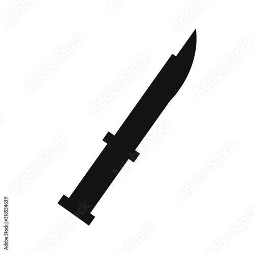 vector icon, shaped like a military knife