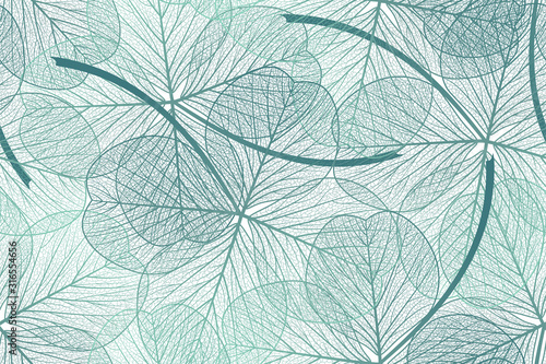 Seamless pattern with clover leaves. Vector illustration.