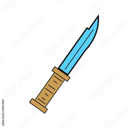 vector icon, shaped like a military knife