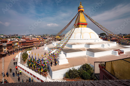 Grand Stuppa Buddhist Boudhanath in Katmandhu, Nepal