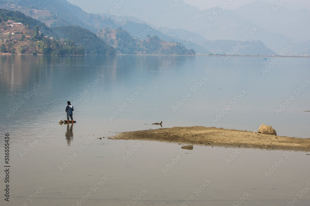 Phewa Tal lake in Pokhara, Nepal Phewa Tal lake in Pokhara, Nepal