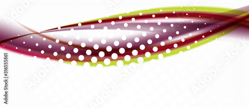 Trendy abstract wave blur pattern, multicolored lines on white background for wallpaper design. Colorful background vector. Creative vector element.