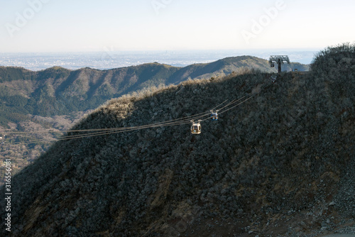 cable car in Hakone National Park