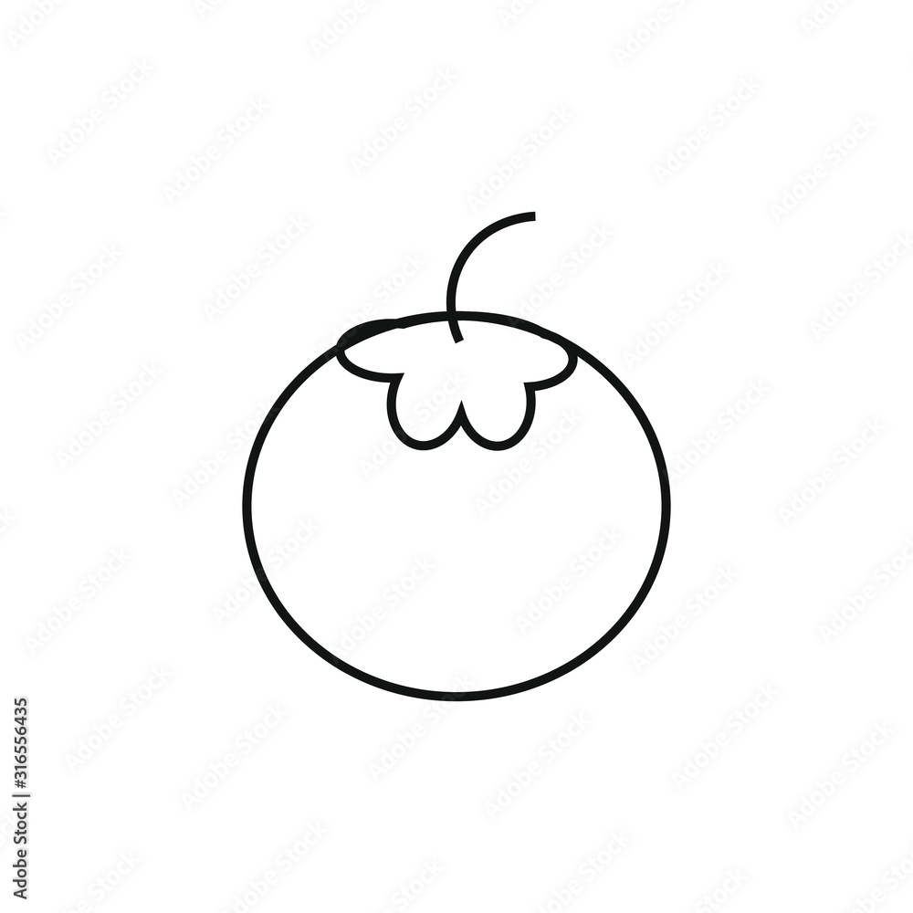 vector icon, with tomato shape vector icon, with tomato shape