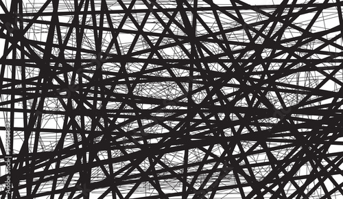 Black And White Tangle Background