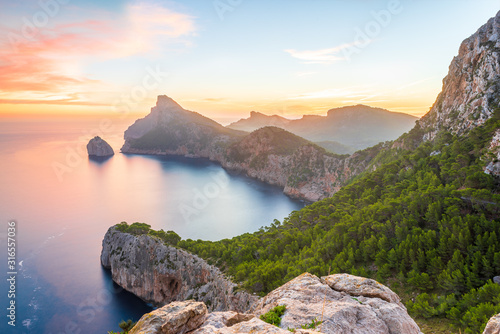 Breathtaking Sunrise over the Mirador Es Colomer, Cap de Formentor, Mallorca.