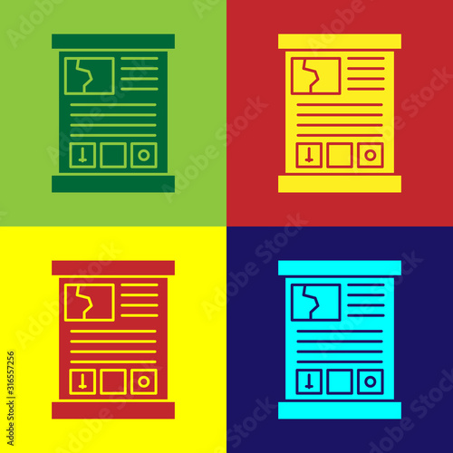 Color Game guide icon isolated on color background. User manual, instruction, guidebook, handbook. Vector Illustration
