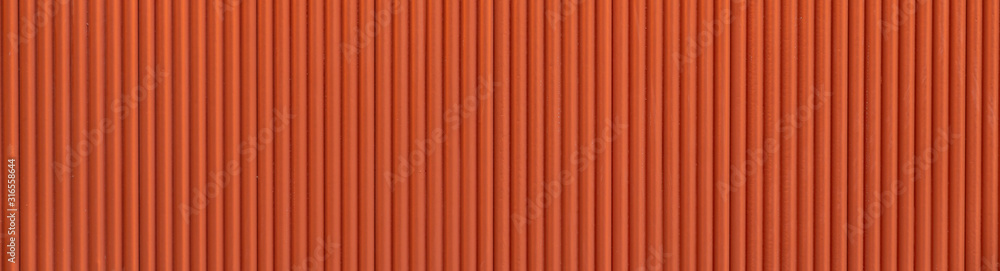 Seamless corrugated wood pattern in orange color / interior material / seamless texture / detail design - obrazy, fototapety, plakaty 