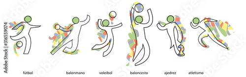 siluetas de deportes olímpicos