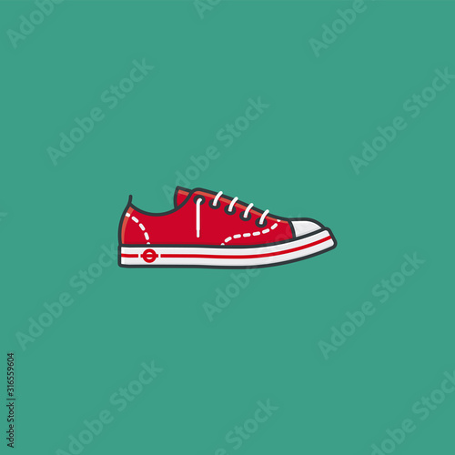 Plimsoll shoe or sneaker vector illustration for Plimsoll Day