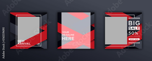 Dynamic Dark Social Media Post Template