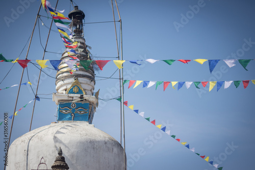 Swayambunath templein kathmandu, Nepal photo