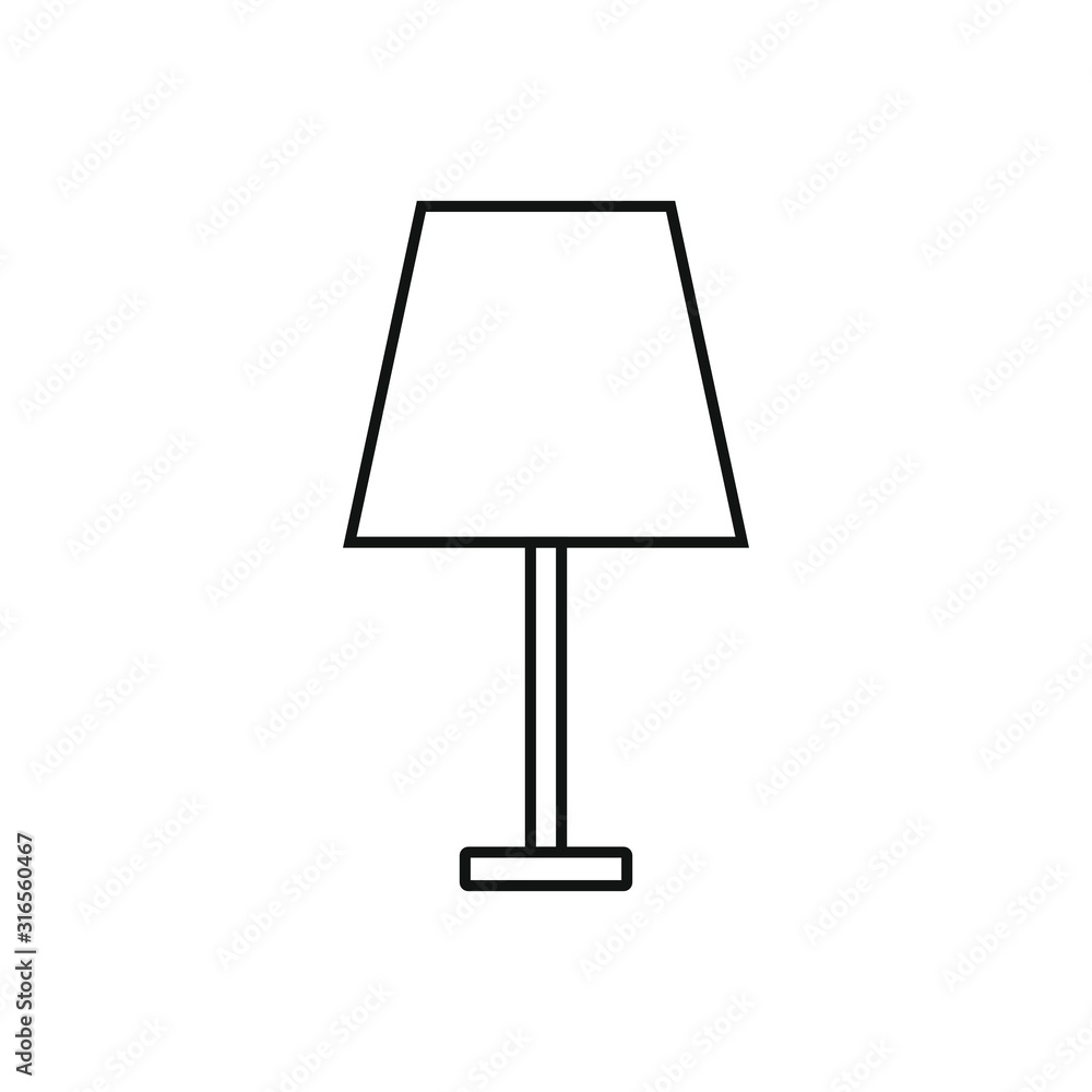 table lamp shaped vector icon table lamp shaped vector icon